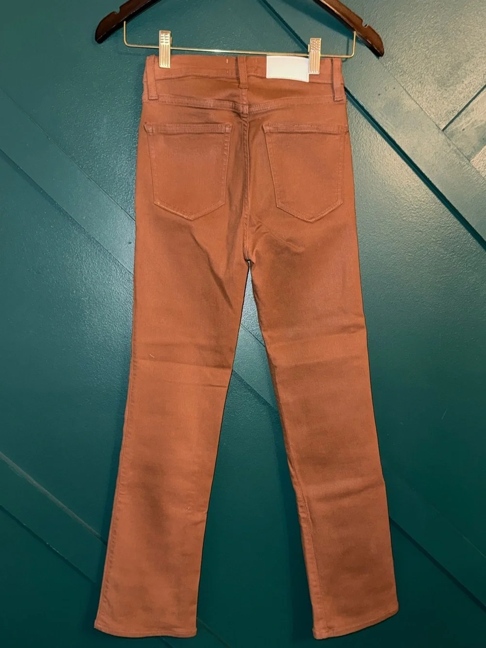 Pistola Coated Denim Jeans Edgy Moto Style Straight Size 24